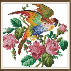 pdf berlin birds - antique cross stitch pattern - reproduction vintage scheme 19th century - digital download - 1017