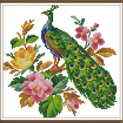 pdf berlin birds - antique cross stitch pattern - reproduction vintage scheme 19th century - digital download - 1014