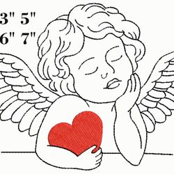 embroidery design cute angel