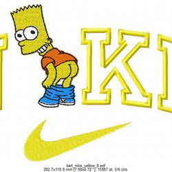 nike and bart embroidery design