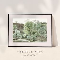Wall Art Decor | Landscape Vintage Print | Country Farmhouse Nature Print | Nature Painting | 6