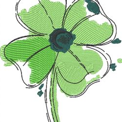 Embroidery design Clover for good luck