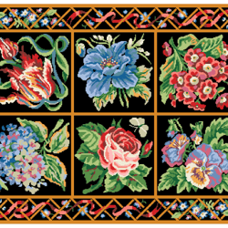 PDF Berlin Flowers - Antique Cross Stitch Pattern - Reproduction Vintage Scheme 19th century - Digital Download - 1028