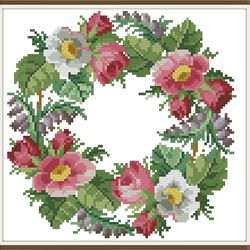 PDF Berlin Flowers - Antique Cross Stitch Pattern - Reproduction Vintage Scheme 19th century - Digital Download - 1024