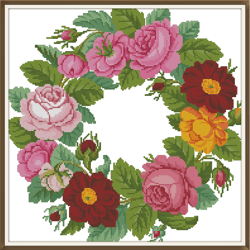 PDF Berlin Flowers - Antique Cross Stitch Pattern - Reproduction Vintage Scheme 19th century - Digital Download - 1023