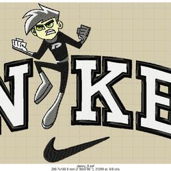 Nike and Denny embroidery design