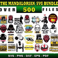 500 THE MANDALORIAN MEGA SVG bundle -svg files for print and cricut