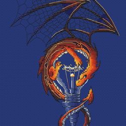 keeper cross stitch the dragon cross stitch pattern pdf instant download animals cross stitch fantasy