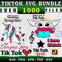 1000 TIK TOK SVG Designs bundle -svg files for print and cricut