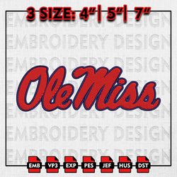 Ole Miss Rebels Football Team Embroidery file, NCAAF teams Embroidery Designs, College Football, Machine Embroidery Desi