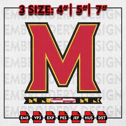 Maryland Terrapins Football Team Embroidery file, NCAAF teams Embroidery Designs, College Football, Machine Embroidery D
