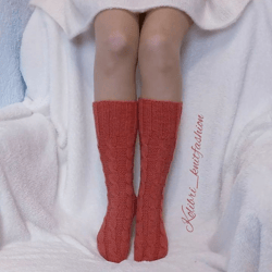 Hand knitted high socks