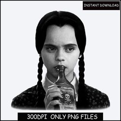 wednesday digital image instant download png