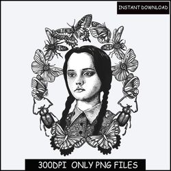 wednesday addams bundle png , silhouette, digital download , instant download
