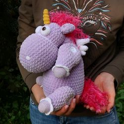 Crochet Unicorn plush, PDF ENGLISH pattern. Amigurumi Horse unicorn Tutorial.
