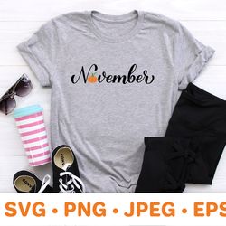 november svg. fall quote calligraphy. autumn saying.