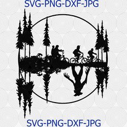 stranger things svg, stuck the upside svg for cricut, upside down stranger things art