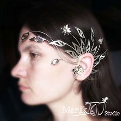 Spring ear cuff | Head jewelry | Big Ear Cuffs | Handmade Jewelry