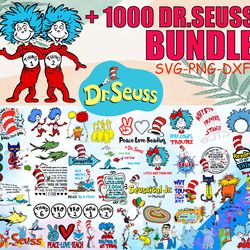 more than 1000 dr seuss svg, mega bundle, cat in the hat svg, dr seuss hat svg, green eggs and ham svg