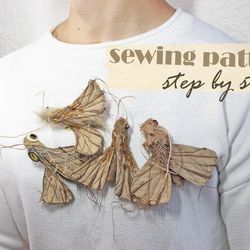 Sewing tutorial brooch Moth