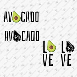 Avocado Love Vegetarian Vegan Plant SVG Vinyl Cut Design Graphic