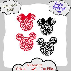 minnie hearts svg, minnie valentine's day svg, valentines svg, disney valentine svg, minnie ears, kids valentines day sv