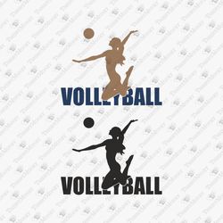 Women's Volleyball Player Silhouette Sport SVG Cut File