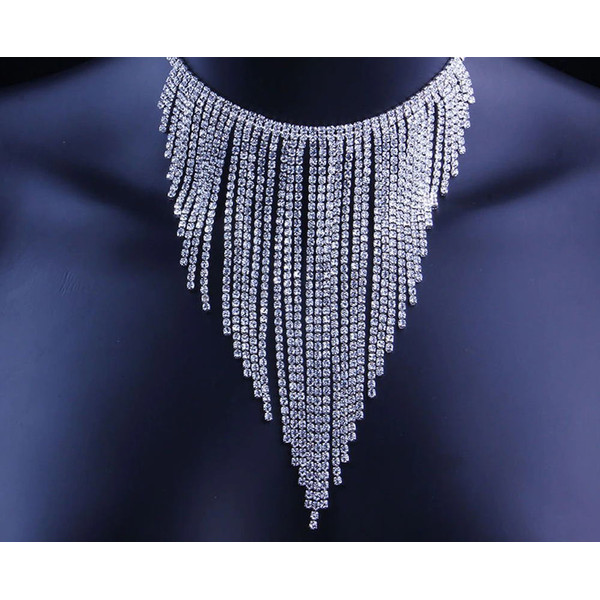 necklaces for women crystal collar tassel rhinestone chunky necklaces jewelry bridal.jpg
