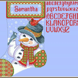 PDF Cross Stitch Pattern - Christmas Stocking - Counted Sampler Vintage Scheme Cross Stitch - Digital Download - 512