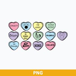 bad bunny candy hearts png, bad bunny conversation hearts png, valentine's day png