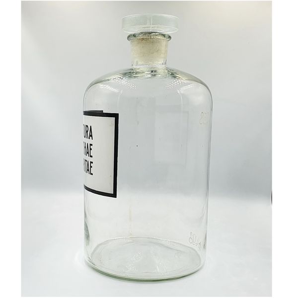 3 Vintage pharmacy glass bottle TINCTURA MENTHAE PIPERITAE chemical glass.jpg