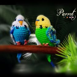 Budgie, Parakeet, Parrot. Crochet pattern