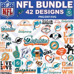 Miami Dolphins svg, Miami Dolphins bundle Football Teams Svg, NFL Teams svg, png, dxf