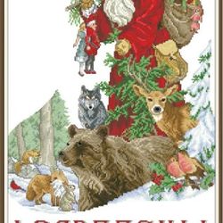 PDF Cross Stitch Pattern - Christmas Stocking - Counted Sampler Vintage Scheme Cross Stitch - Digital Download - 504