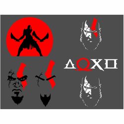 Kratos God Of War, Kratos SVG, God of war SVG, God Of War