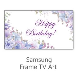 Happy birthday Samsung Frame TV Art, Frame TV Digital Download, Samsung Frame TV Art download 4K