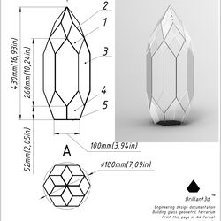 project 90. stained glass printable pattern. brillant3d