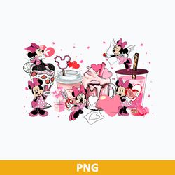 minnie valentine coffee png, minnie valentine png, disney valentine coffee png