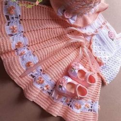 Crochet baby girl hand made frocks