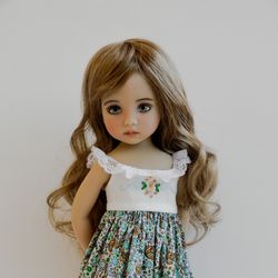 Little Darling doll embroidered dress with French lace. Free shipping
