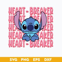 heart breaker stitch svg, stitch valentine svg, disney valentine svg