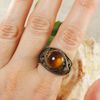 orange-honey-yellow-glass-snake-ring-unisex-free-size-ring