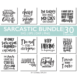 sarcastic quotes bundle svg cut files for cricut