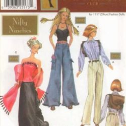 Digital Vintage Patterns Simplicity 7081  for Barbie Doll and Fashion Dolls 11 1\2 inches