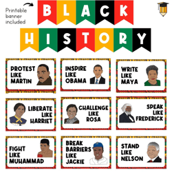Black History Month Poster | Black History Bulletin Board | Black History Decor | Pecs | MLK Day | Juneteenth |