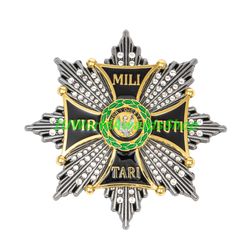 Star of the Order of Military Dignity or Virtuti Militari with rhinestones. Russian empire. Copy