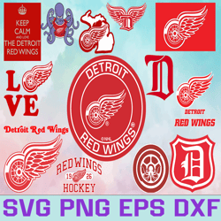 Detroit Red Wings Hockey Team Svg, Detroit Red Wings Svg, NHL Svg, NHL Svg, Png, Dxf, Eps, Instant Download