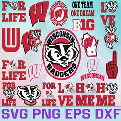 wisconsin badgers football team svg, wisconsin badgers svg, n c a a teams svg, n c a a svg, png, dxf, eps, instant downl