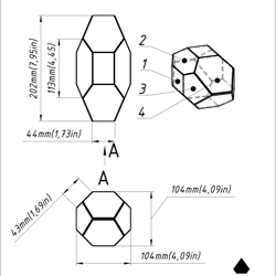 project 68. stained glass printable pattern. brillant3d