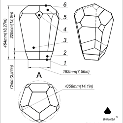 project 66. stained glass printable pattern. brillant3d